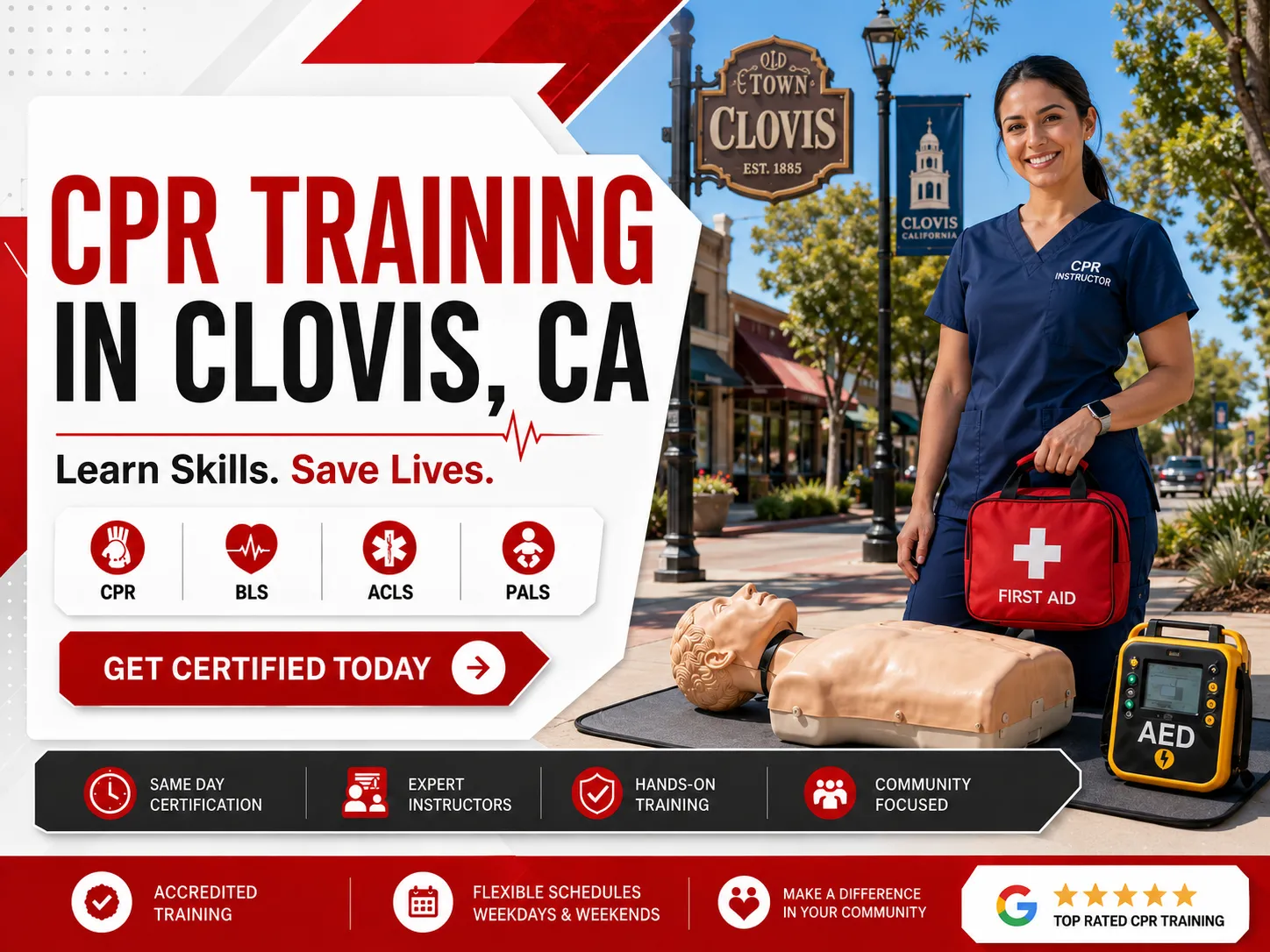 PALS pediatric advanced life support training in Clovis, CA
